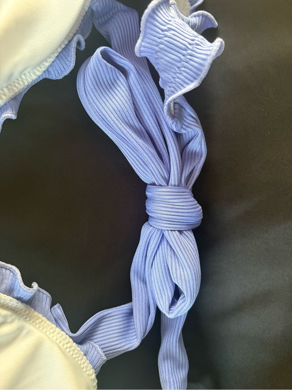 CUPSHE Periwinkle Ruffle Triangle Bikini Top - Picture 6 of 8